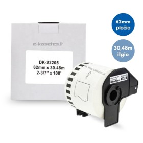 Brother DK-22205 lipni etikečių juostelė (balta, 62 mm) – Eco Brother DK-22205 lipni etikečių juostelė (balta, 62 mm) – Eco