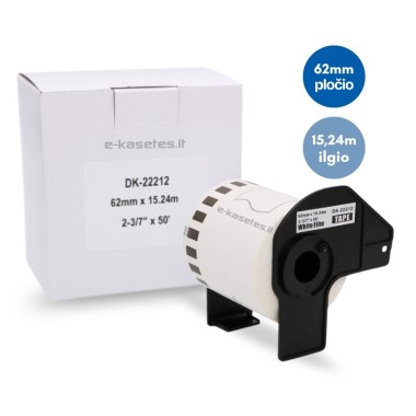 Lipni juostelė Brother DK-22212 62mm. (ilgai išliekanti) ECO