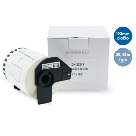 Brother DK-22243 lipni etikečių juostelė (balta, 102 mm) – Eco Brother DK-22243 lipni etikečių juostelė (balta, 102 mm) – Eco