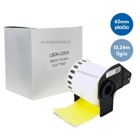 Brother DK-22606 lipni etikečių juostelė (geltona, 62 mm) – Eco