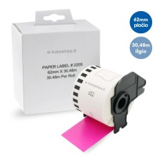 Brother DK-22205 lipni etikečių juostelė (rožinė, 62 mm) – Eco