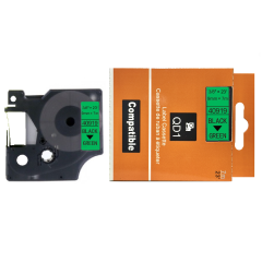 Dymo D1 40919 Lipni juostelė (9 mm, juoda ant žalios) – Eco
