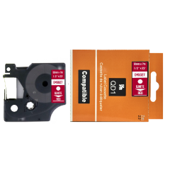 Dymo D1 45027 lipni juostelė (12 mm, balta ant raudonos) – Eco