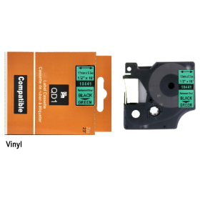 Lipni juostelė Dymo D1 18441, Vinyl 12mm. (Žalia/ Juoda) ECO