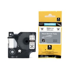 Dymo 18053 termo vamzdelis, juostelė (9 mm, juoda ant baltos) – Eco