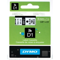 Dymo D1 40913 lipni juostelė (9 mm, juoda ant baltos) – Originali