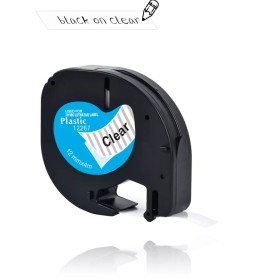 Lipni juostelė DYMO LetraTag 12267, 12mm. (skaidri) – ECO