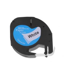 DYMO LetraTag 91200 lipni juostelė (12 mm, juoda ant baltos) – Eco