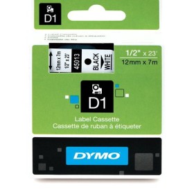 Dymo D1 45013 lipni juostelė (12 mm, juoda ant baltos) – Originali