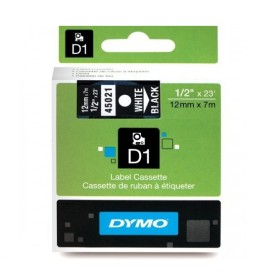 Lipni juostelė Dymo D1 45021, 12mm. ( Juoda/ balta) OEM