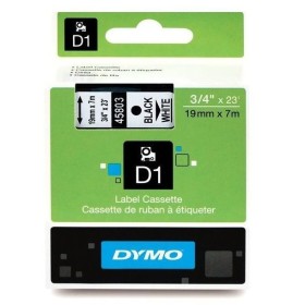 Lipni juostelė Dymo D1 45803, 19mm. (Balta / Juoda) OEM