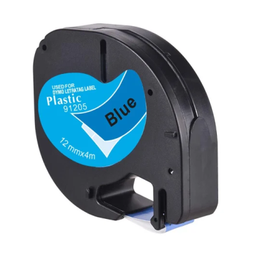 Lipni juostelė DYMO LetraTag 91205, 12mm. (Mėlyna / Juoda)
