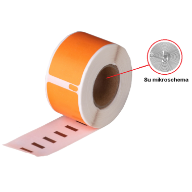 Lipni juostelė DYMO LW (S0722370) 28x89mm (oranžinė) su mikroschema