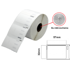 Lipnios etiketės DYMO LW S0722540, 32 × 57 mm (1000 vnt.) – Eco, su mikroschema