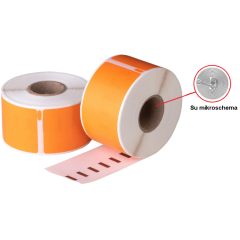 Lipnios etiketės DYMO 99012 (S0722400) 89 × 36 mm, oranžinės, su RFID – ECO