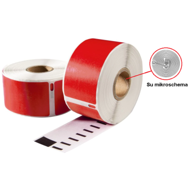 Lipni juostelė DYMO LW (S0722400) 36x89mm (Raudona)  su mikroschema
