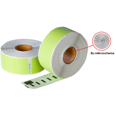 Lipni juostelė DYMO LW (S0722400) 36x89mm (žalia)  su mikroschema