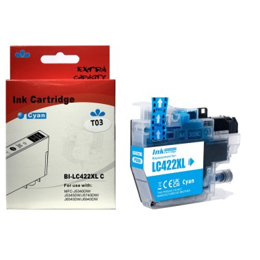 Kasetė Brother LC422XLC mėlyna – Eco