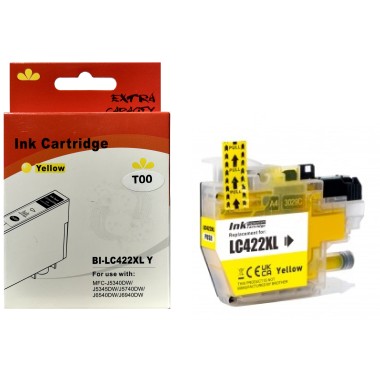 Kasetė Brother LC422XLY geltona – Eco