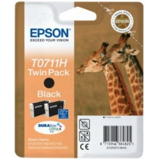 Kasetė Epson T0711H OEM (Twin pack, Juodos)