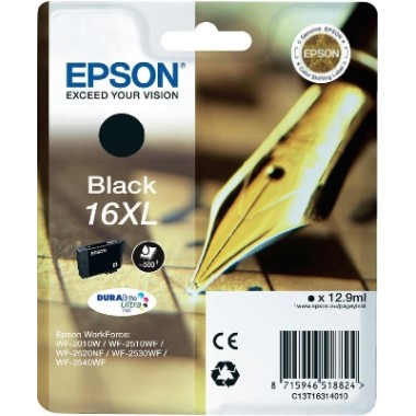 Kasetė Epson 16XL BK T1631 OEM