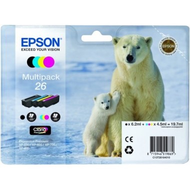 Kasetės Epson 26 rinkinys T2616 OEM