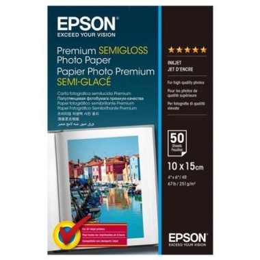 Foto popierius Epson A6, 251 g/m2 pusiau blizgus (50 lap.)