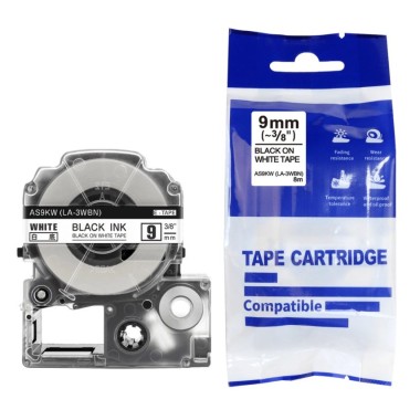 Lipni juostelė Epson LK-3WBN,  9mm (C53S653003) ECO