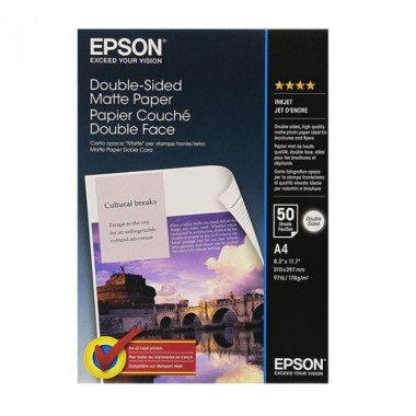 Foto popierius Epson A4 Double Sided Matte 178g. 50lap.