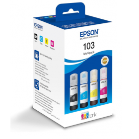 Epson 103 EcoTank 4 spalvų rašalų rinkinys, 4 × 65 ml – Originalus