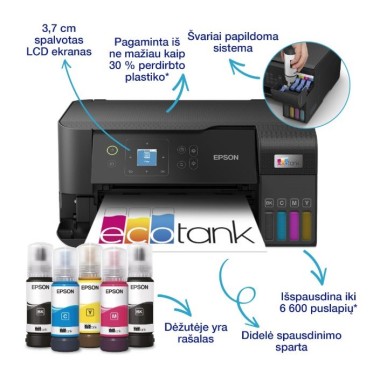 Epson EcoTank L3560 daugiafunkcis A4 spausdintuvas su Wi-Fi