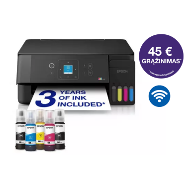 Epson EcoTank L3360 daugiafunkcis A4 spausdintuvas su Wi-Fi