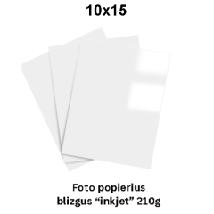 Foto popierius Inkjet glossy 10x15, 210g/m2, 50 lapų