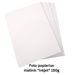 Foto popierius Inkjet matte A4, 150g/m2, 50 lapų