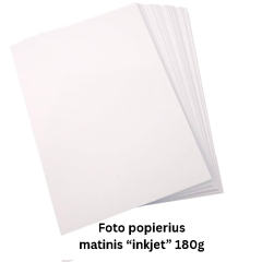 Foto popierius Inkjet matte A4, 180g/m2, 50 lapų