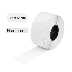 Kainų etiketės 26 x 12 mm, baltos, nuimamos (1400 vnt.) Kainų etiketės 26 x 12 mm, baltos, nuimamos (1400 vnt.)