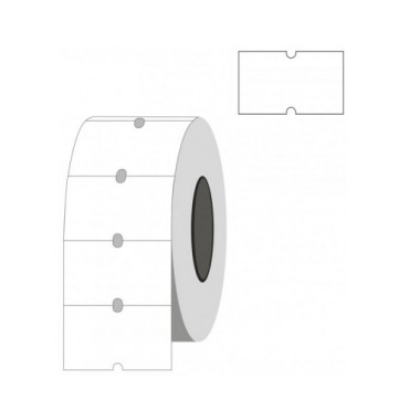 Kainų etiketės 21,5x12mm Baltos, Stačiakampės