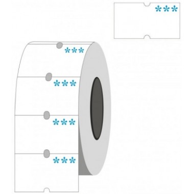 Kainų etiketės 21,5x12mm (Baltos) Stačiakampės (šaldytuvams)