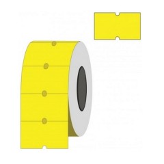 Kainų etiketės 21,5x12mm geltonos, Stačiakampės Kainų etiketės 21,5x12mm geltonos, Stačiakampės