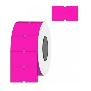 Kainų etiketės 21,5x12mm rožinės, Stačiakampės