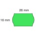 Kainų etiketės 26x16mm banguotos žalios