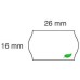 Kainų etiketės 26x16mm (Baltos) Nuimamos