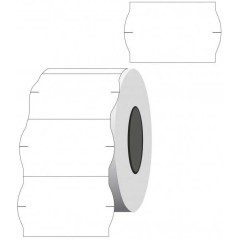 Kainų etiketės 26 x 16 mm, banguotos, baltos (1000 vnt.) Kainų etiketės 26 x 16 mm, banguotos, baltos (1000 vnt.)