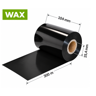 Dažanti juosta (karboninė) 104 mm x 300 m – WAX