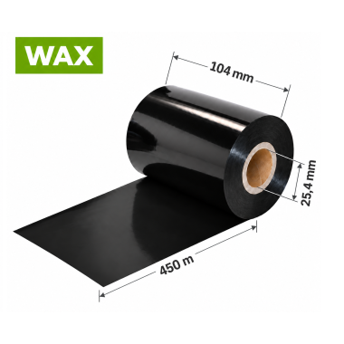 Dažanti juosta (Karboninė juosta) 104mm x 450m Wax