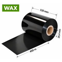 Dažanti juosta (karboninė) 110 mm x 450 m, Wax Dažanti juosta (karboninė) 110 mm x 450 m, Wax