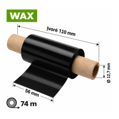 Dažanti juosta (karboninė) 56 mm × 74 m – WAX, įvorė 110 mm