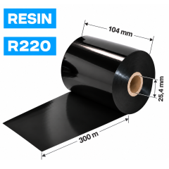 Dažanti juosta (karboninė) 104 mm x 300 m, Resin (R220)