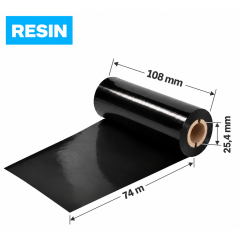 Dažanti juosta – karboninė 108 mm x 74 m RESIN