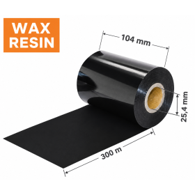 Dažanti juosta (karboninė) 104 mm x 300 m – WAX/RESIN